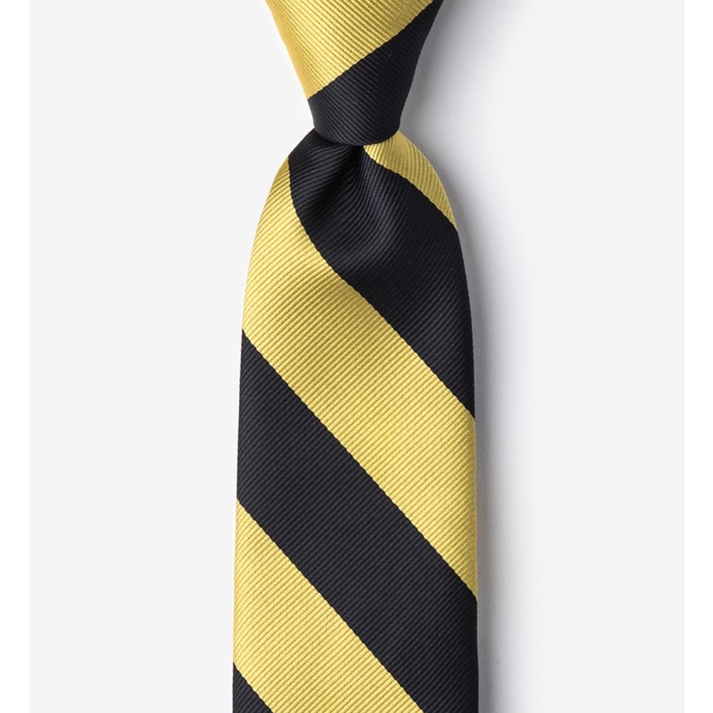 Boys gold and black necktie - Picture 4 of 5